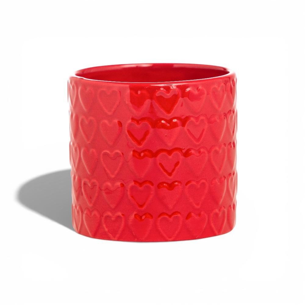 VASO CERAMICA CM.10.5 ROSSO